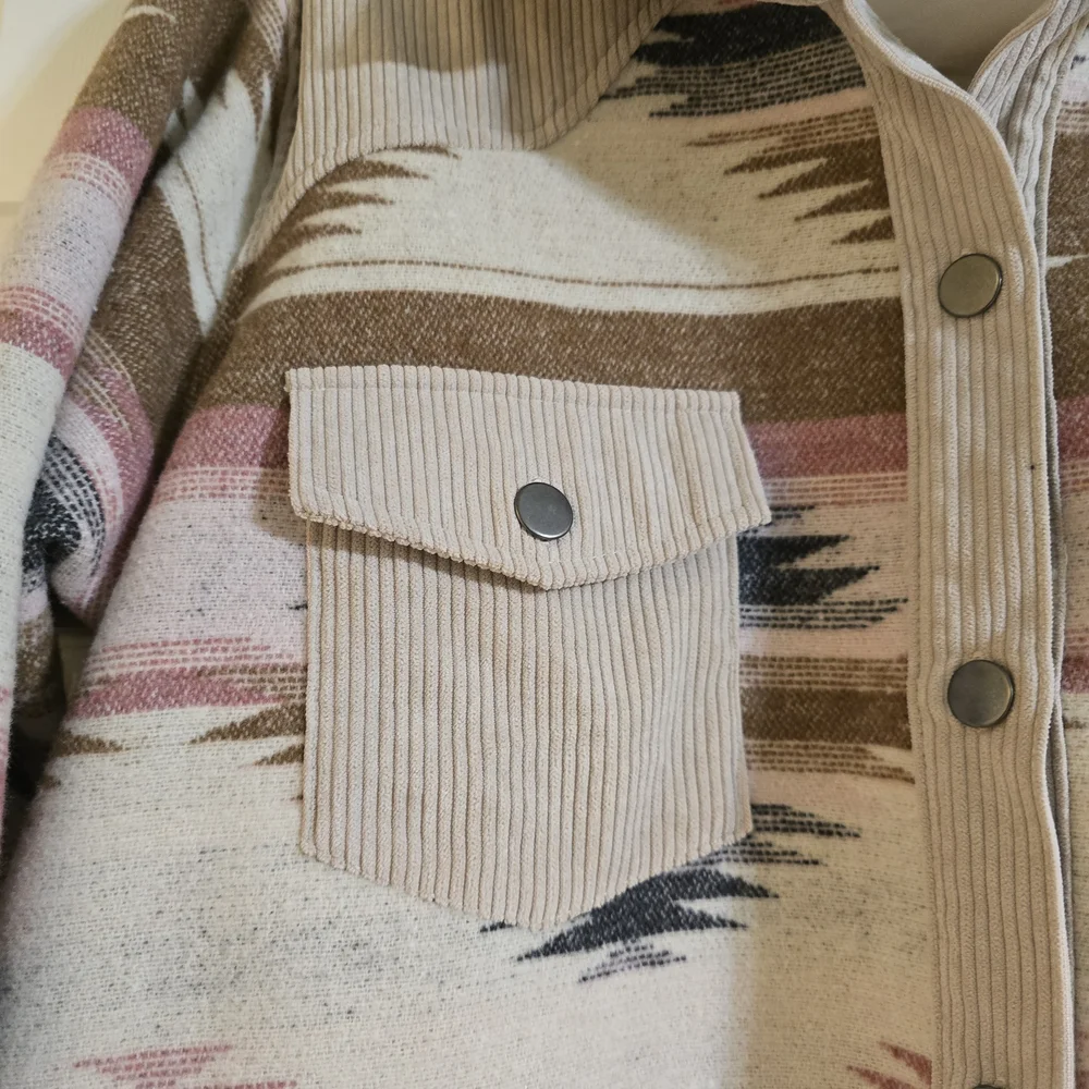 Hem & Thread Aztec Patterned Utility Jacket - Picture 3 of 8